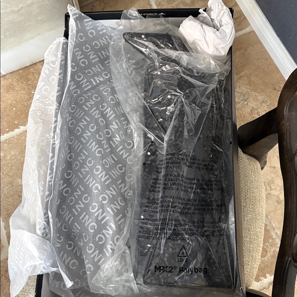 INC Skylar Black Sequin Boot NIB Size 7.5 M - Picture 4 of 6